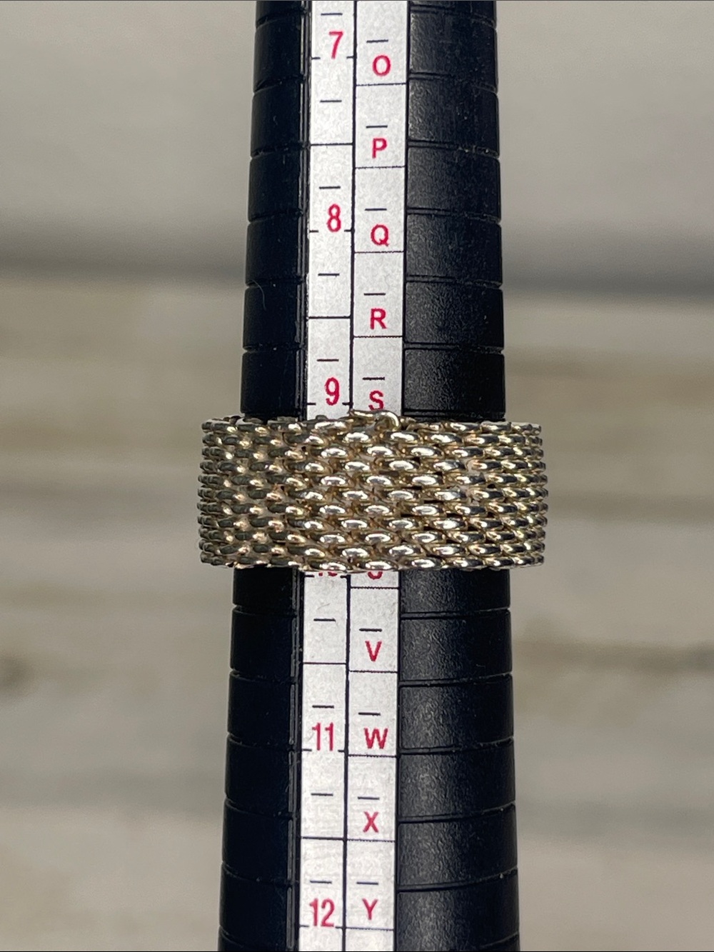 Tiffany & Co. Somerset Wide Mesh Ring Sterling Silver 925 - Picture 2 of 6